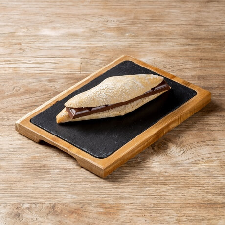 Bread with chocolate, oil and salt